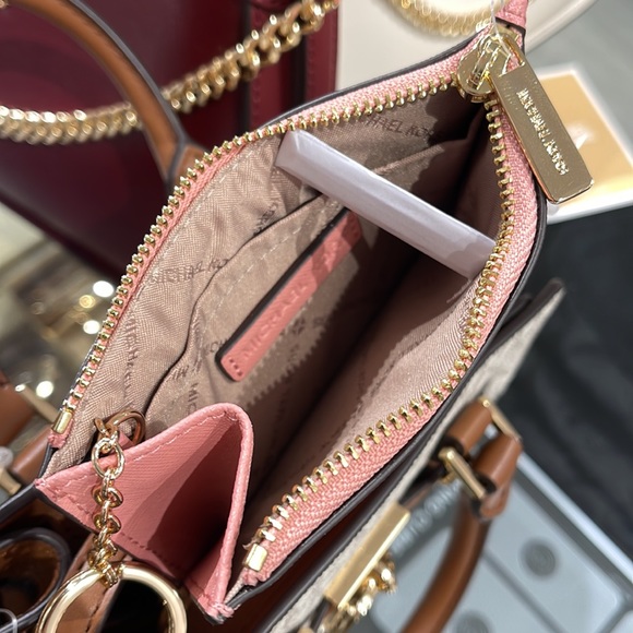 MICHAEL KORS SMALL TOP ZIP COINPOUCH WITH ID CARD CASE WALLET 
PRIMROSE 
NWT - Picture 7 of 16